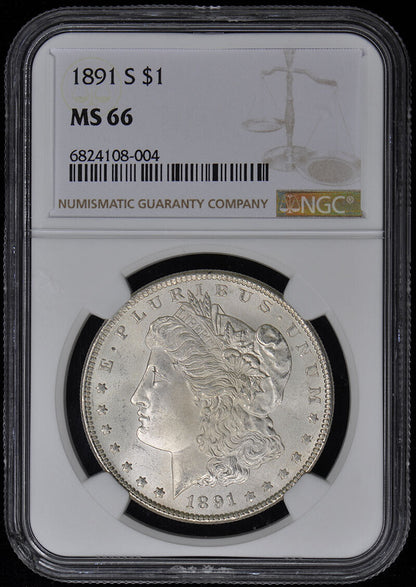 1891-S Morgan Dollar S$1 NGC MS66