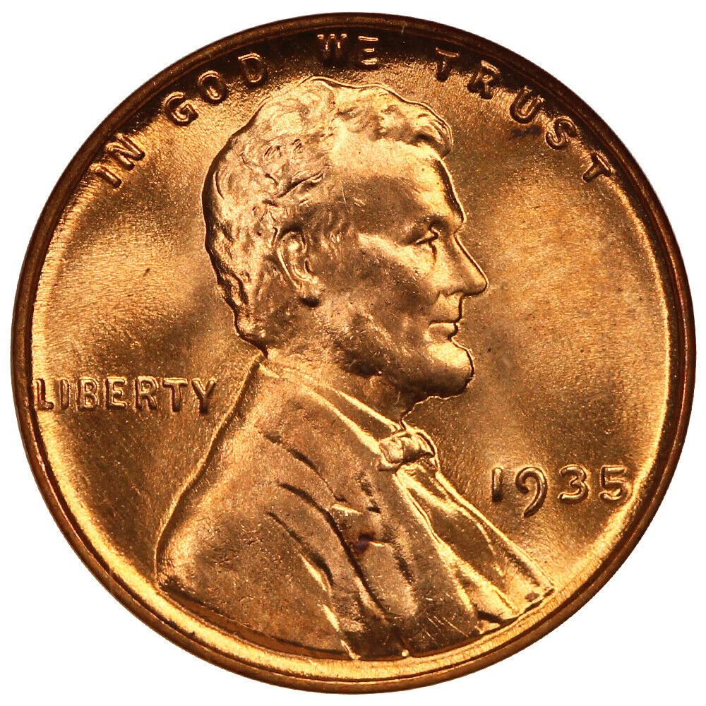 1935 1C NGC MS67RD - Lincoln Cent (Wheat Reverse)