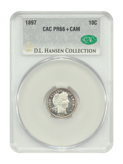 1897 10C CACG PR66+CAM ex: D.L. Hansen - Barber Dime