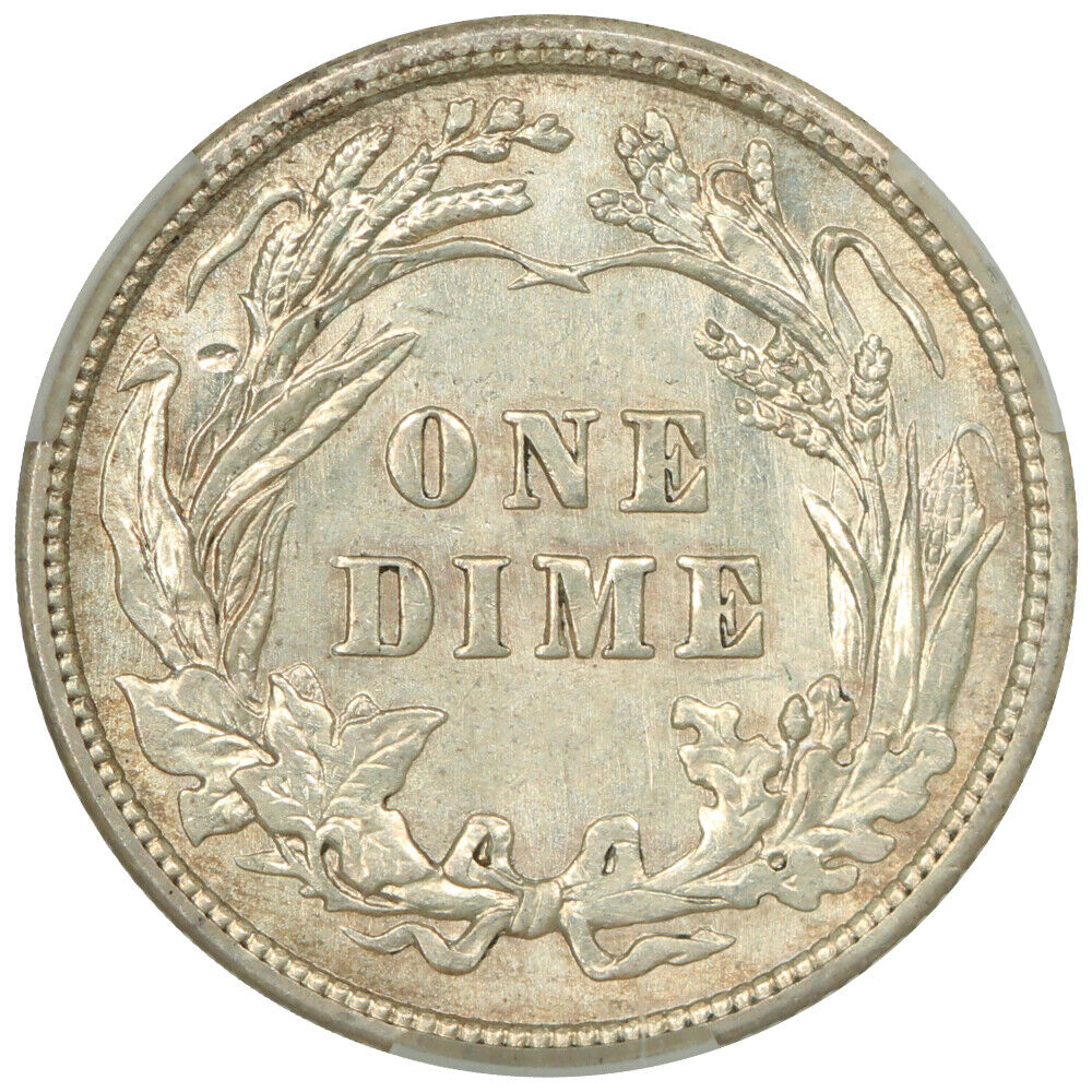 1912 10C CACG AU58 - Barber Dime