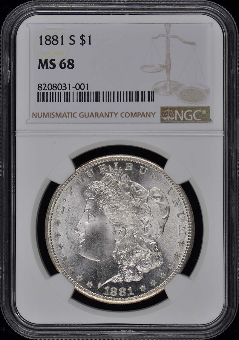 1881-S Morgan Dollar S$1 NGC MS68