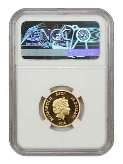 Niue: 2018 Star Wars Jabba the Hutt G$25 NGC Proof 69 UCAM (With Box and COA)