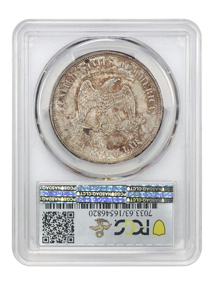 1873-S Trade $1 PCGS/CAC MS63 ex: D.L. Hansen