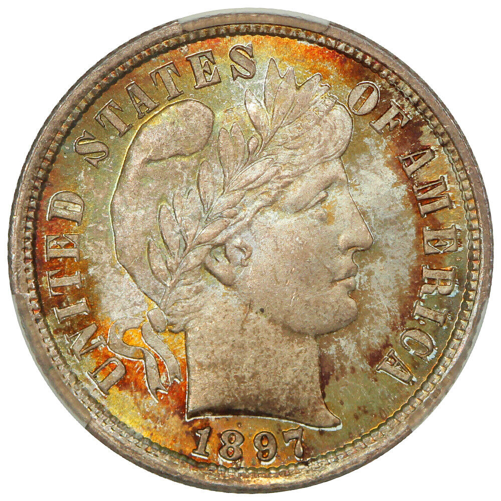 1897 10C CACG MS66+ ex: D.L. Hansen - Barber Dime