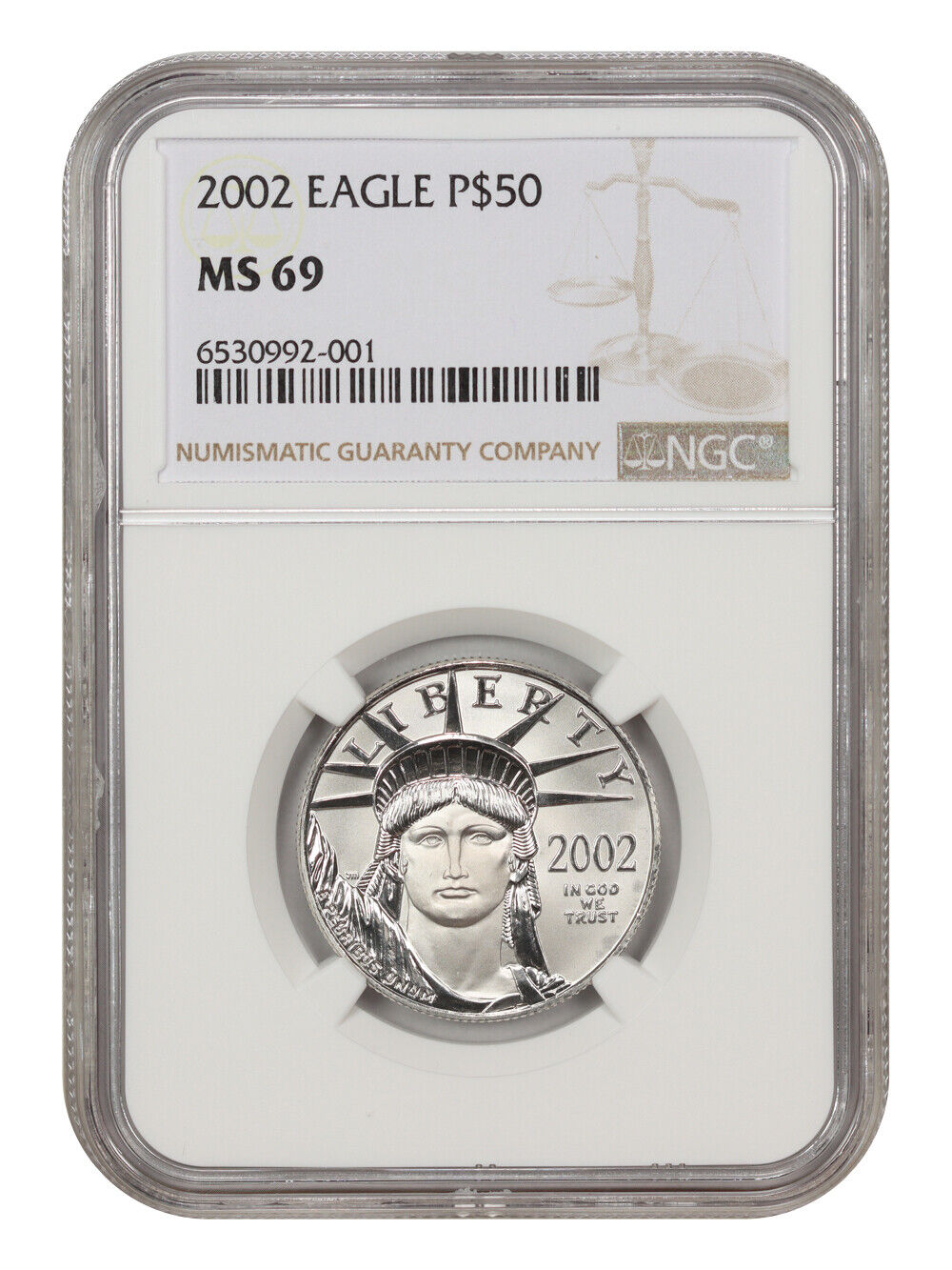 2002 $50 Statue of Liberty NGC MS69