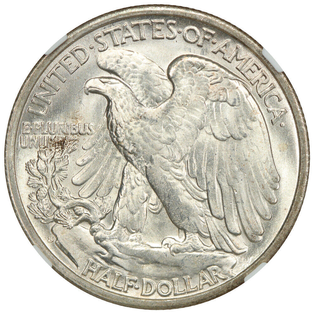 1945-S 50C NGC MS66+ - Walking Liberty Half Dollar