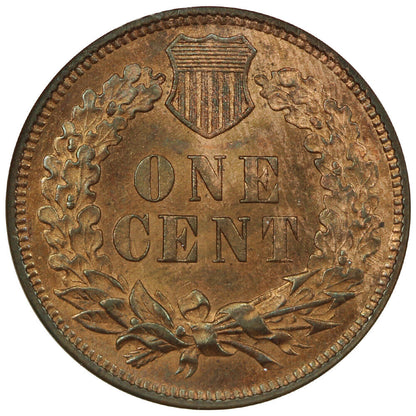 1876 1C NGC MS65RB (OH) - Indian Cent - Better Date