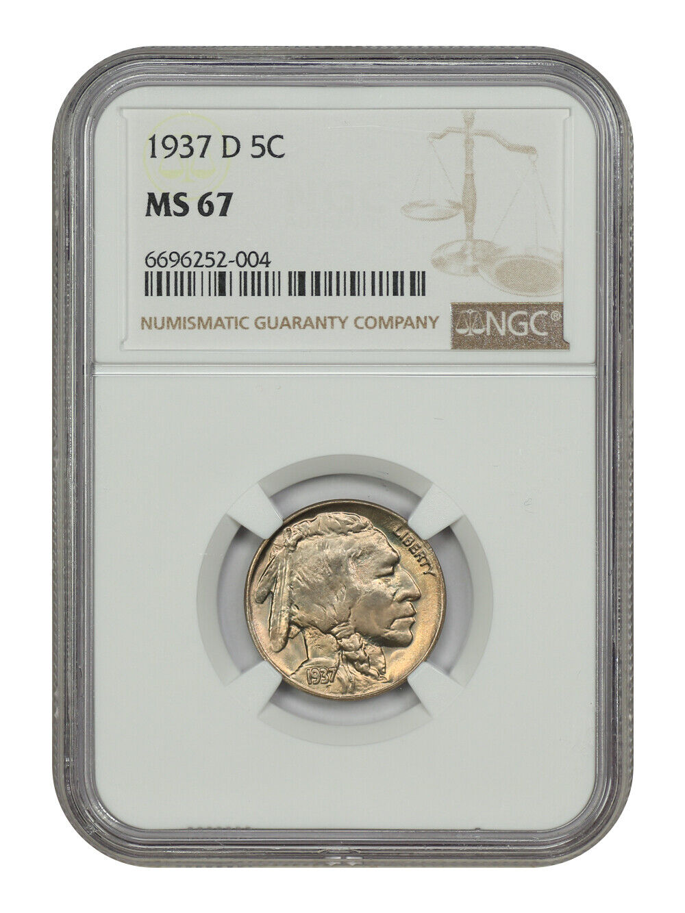 1937-D 5C NGC MS67 - Buffalo Nickel