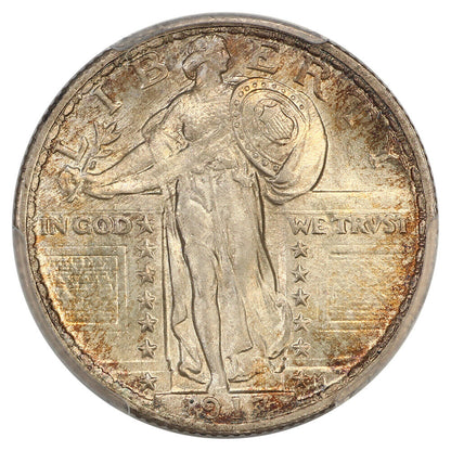 1917 25C PCGS MS66FH (Type 2) ex: D.L. Hansen