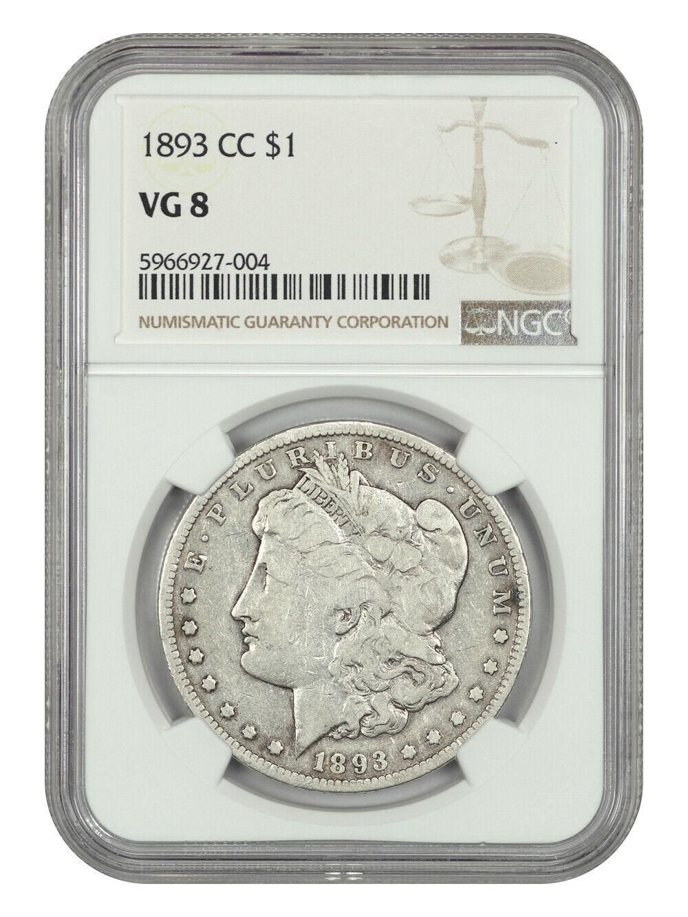 1893-CC $1 NGC VG8