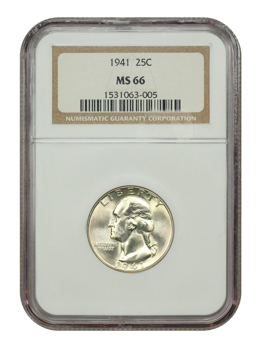 1941 25C NGC MS66 - Washington Quarter