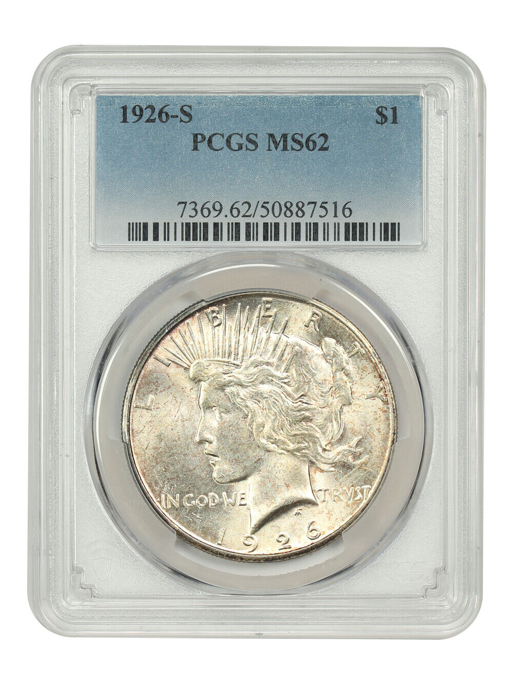 1926-S $1 PCGS MS62 - Peace Dollar