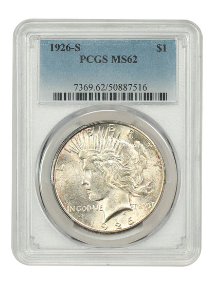 1926-S $1 PCGS MS62 - Peace Dollar