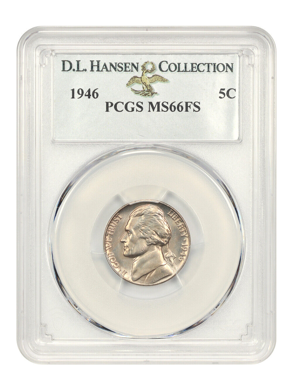 1946 5c PCGS MS66 FS ex: D.L. Hansen