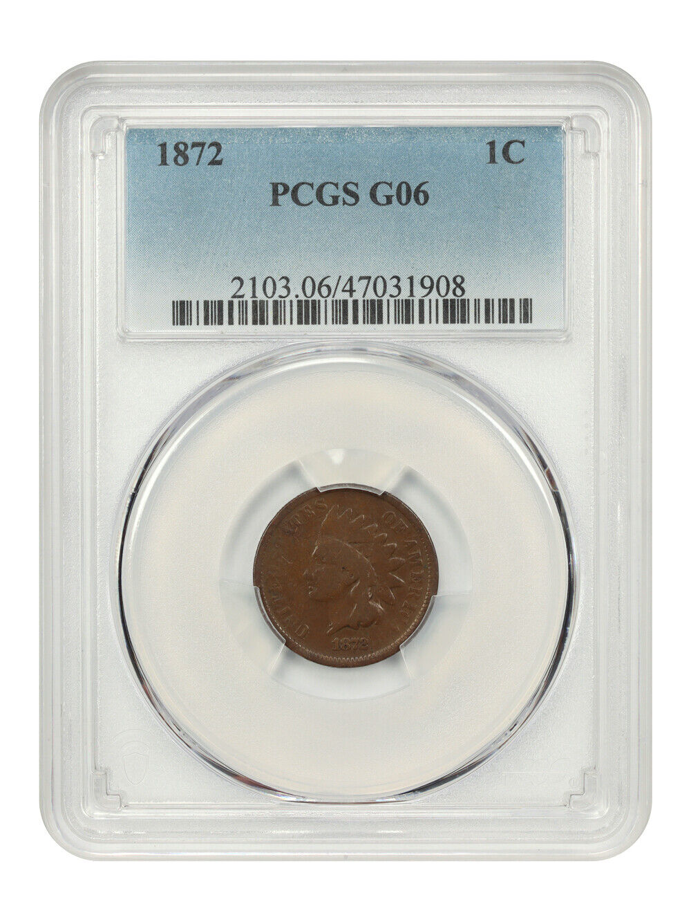 1872 1C PCGS Good 06