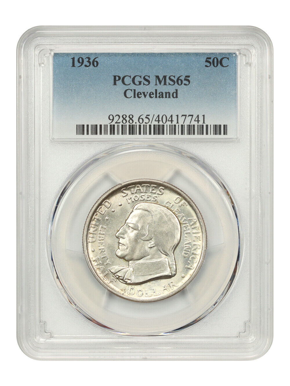 1936 50C Cleveland PCGS MS65