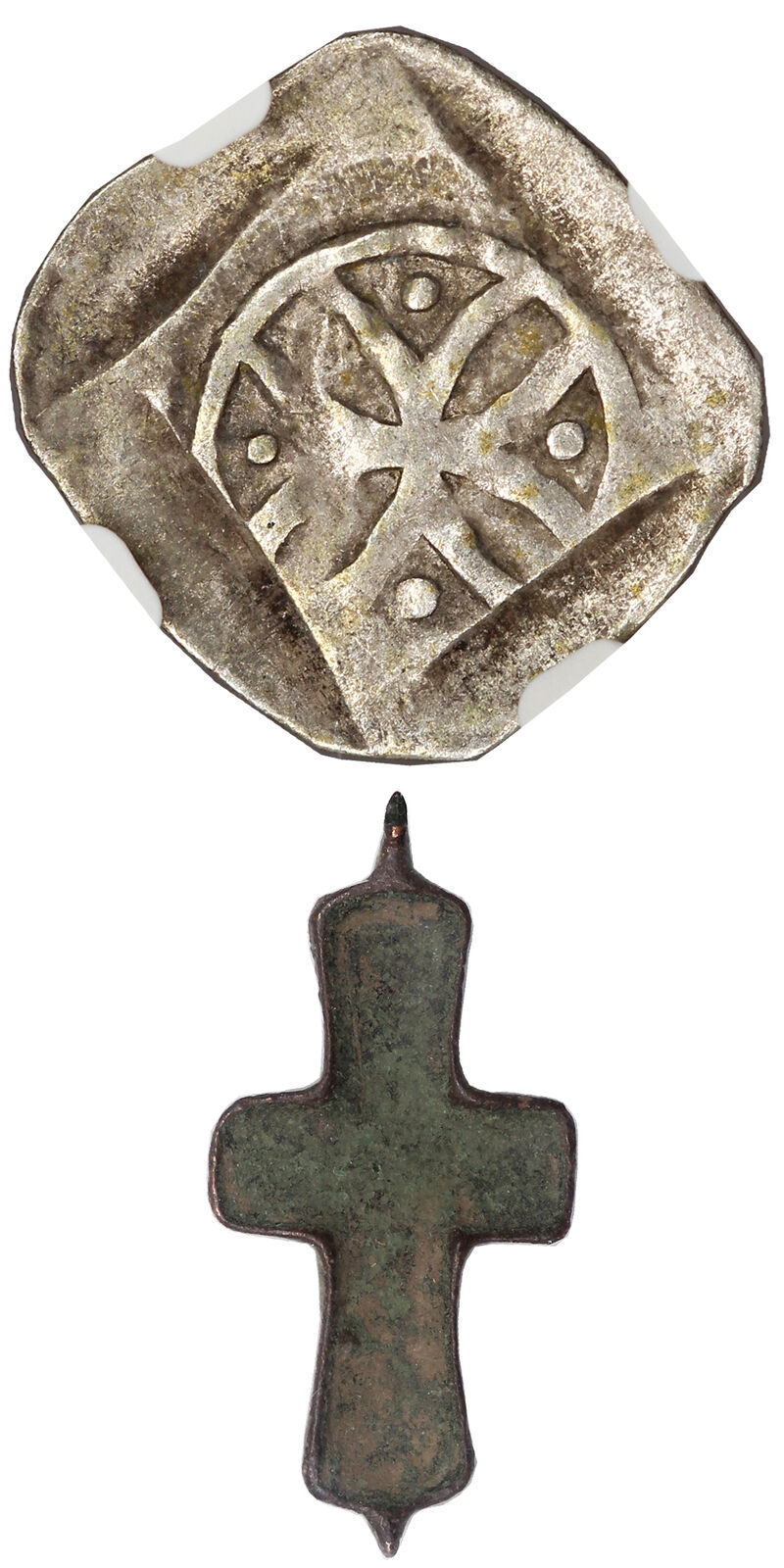 Medieval Austria: 1300-1400 Austria Heller Hall XF40 (With Antique Cross)