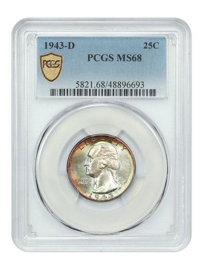 1943-D 25C PCGS MS68