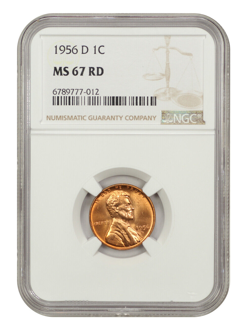 1956-D 1C NGC MS67RD