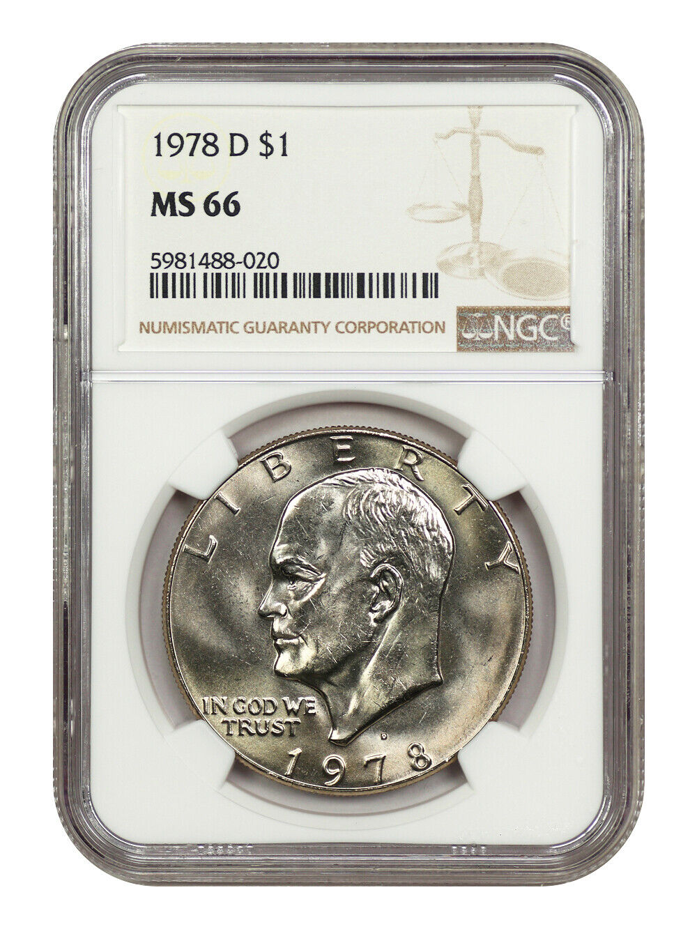 1978-D $1 NGC MS66