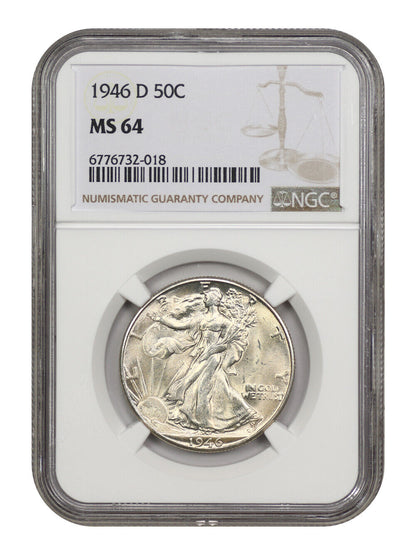 1946-D 50C NGC MS64