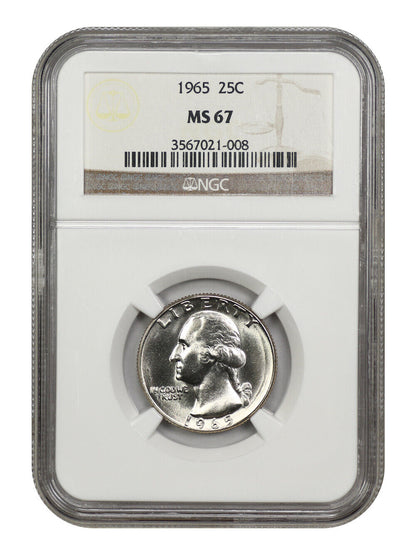 1965 25C NGC MS67