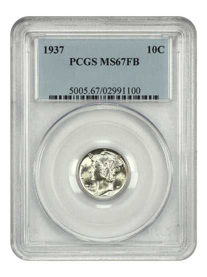 1937 10C PCGS MS67FB